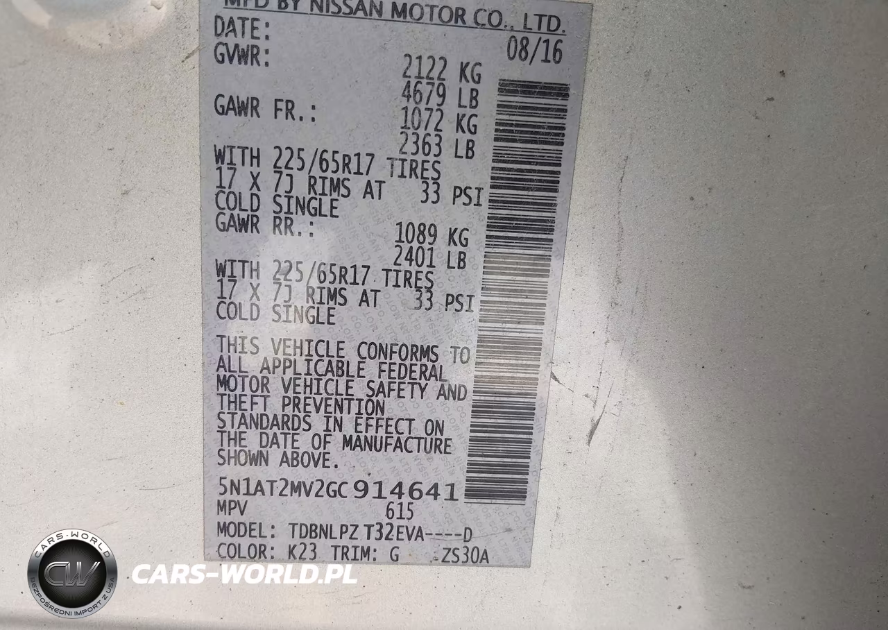2016 Nissan Rogue S VIN:5N1AT2MV2GC914641 - 9