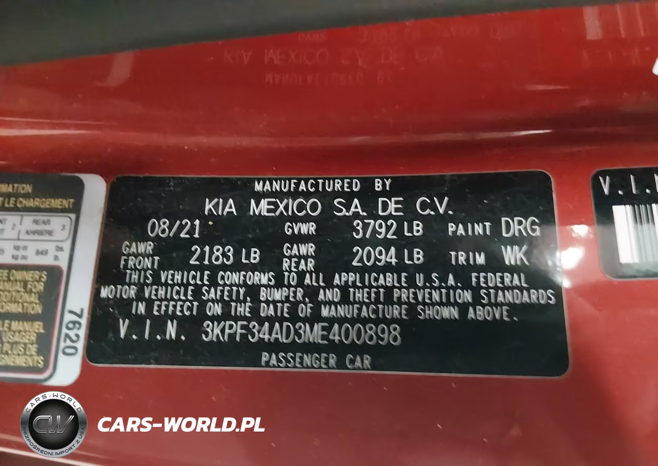 2021 Kia Forte Gt-Line VIN:3KPF34AD3ME400898 - 9