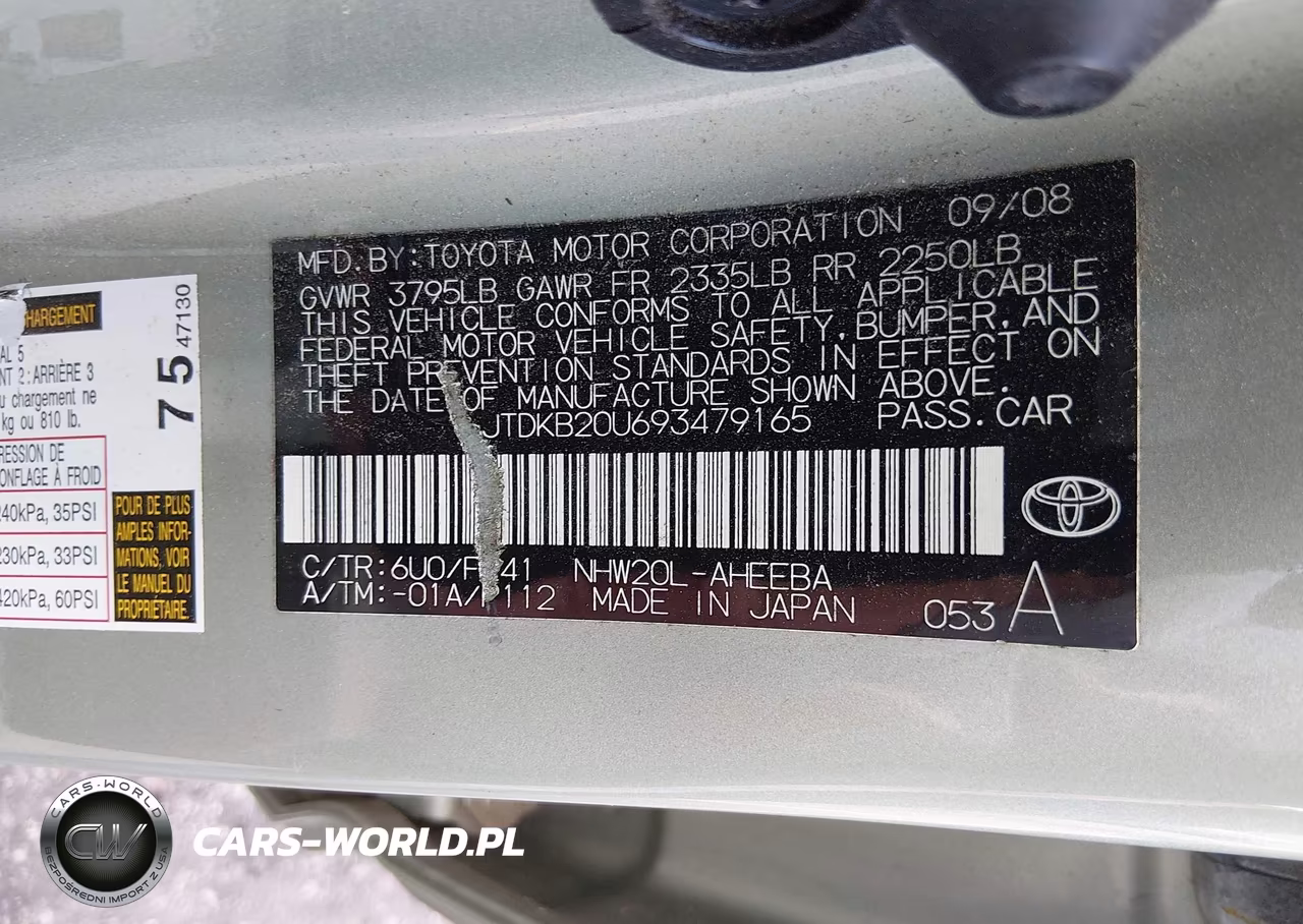 2009 Toyota Prius VIN:JTDKB20U693479165 - 9