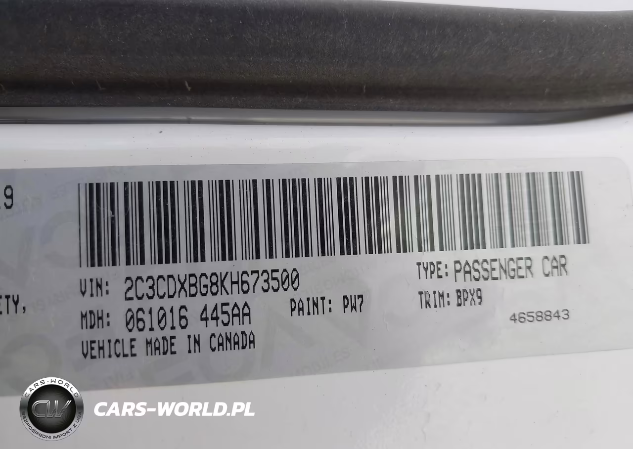 2019 Dodge Charger Sxt Rwd VIN:2C3CDXBG8KH673500 - 9