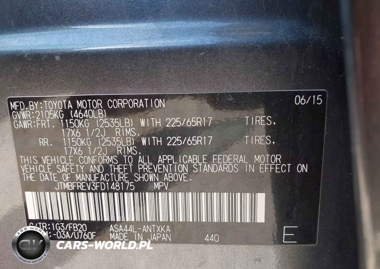 2015 Toyota Rav4 Le VIN:JTMBFREV3FD148175 - 9