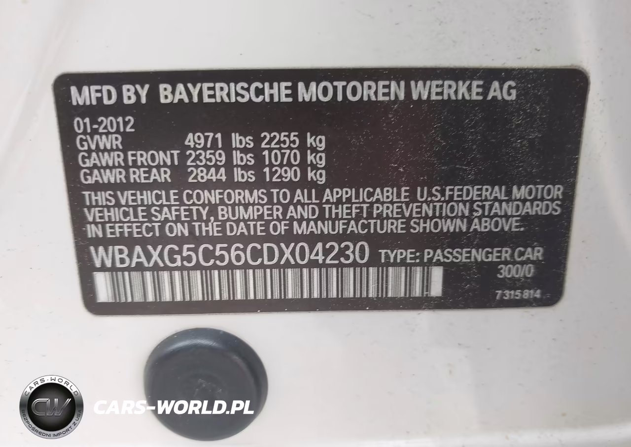 2012 BMW 528I VIN:WBAXG5C56CDX04230 - 9