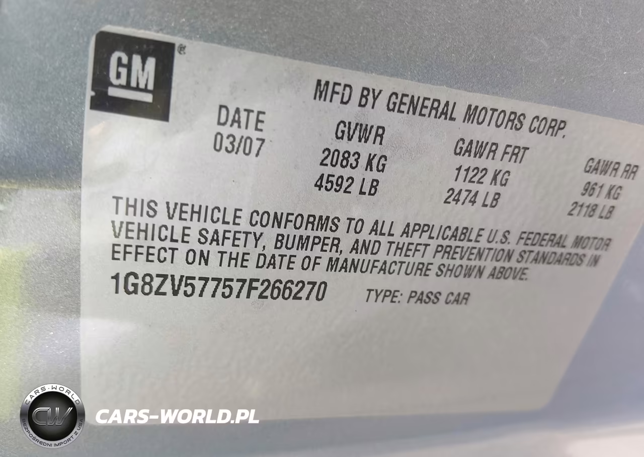 2007 Saturn Aura Xr VIN:1G8ZV57757F266270 - 9