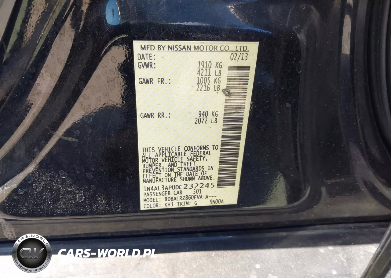 2013 Nissan Altima 2.5 S VIN:1N4AL3AP0DC232245 - 9
