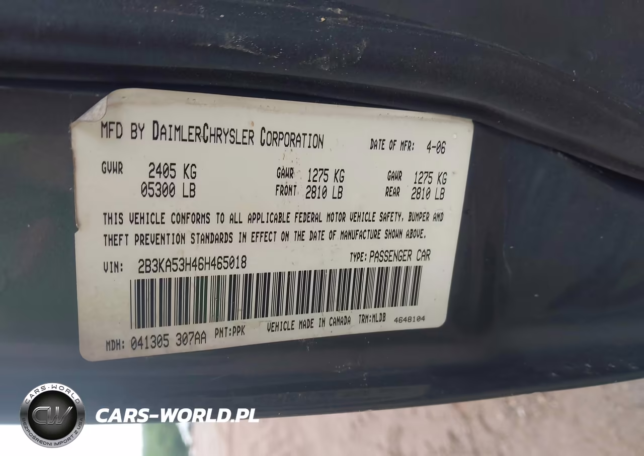 2006 Dodge Charger Rt VIN:2B3KA53H46H465018 - 9