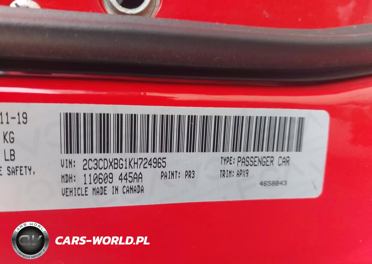 2019 Dodge Charger Sxt Rwd VIN:2C3CDXBG1KH724965 - 9