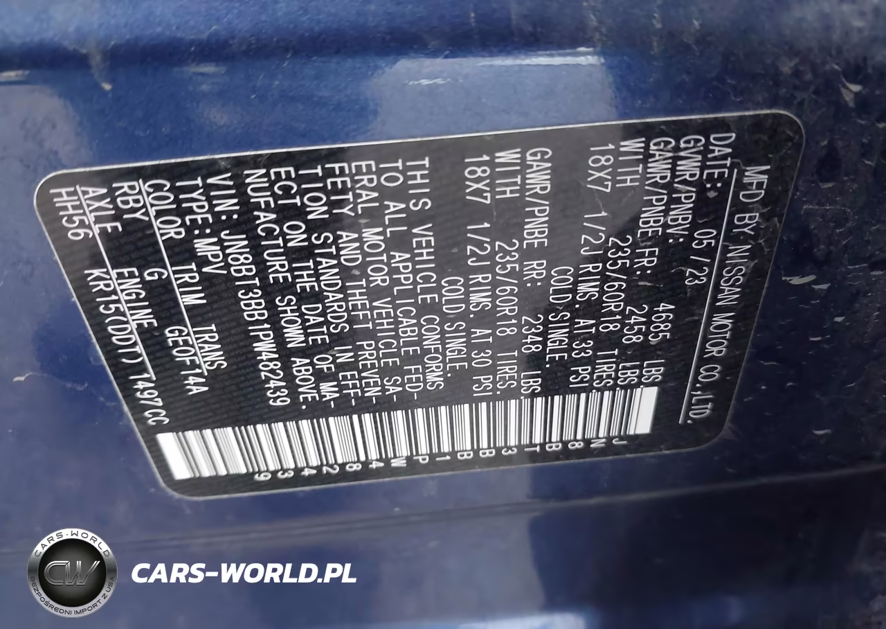 2023 Nissan Rogue Sv Intelligent Awd VIN:JN8BT3BB1PW482439 - 9
