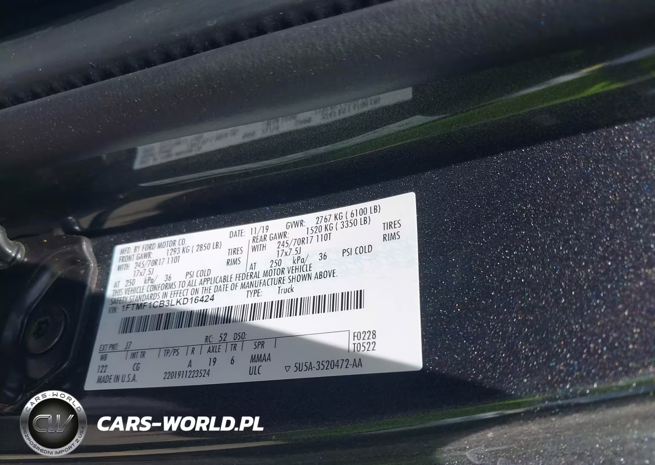 2020 Ford F-150 Xl VIN:1FTMF1CB3LKD16424 - 9