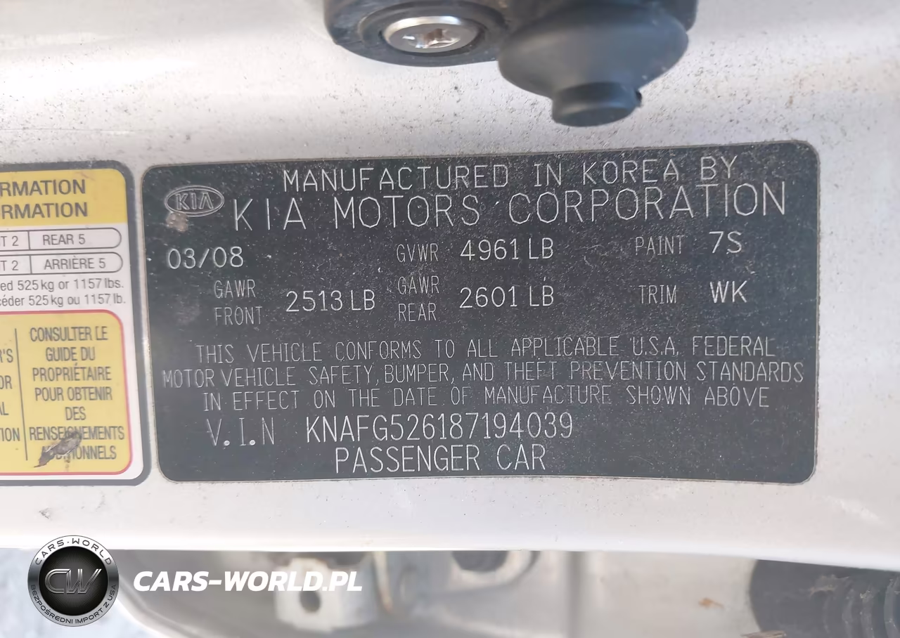 2008 Kia Rondo Ex V6 VIN:KNAFG526187194039 - 9