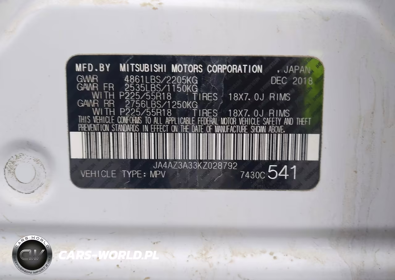 2019 Mitsubishi Outlander Sel VIN:JA4AZ3A33KZ028792 - 9