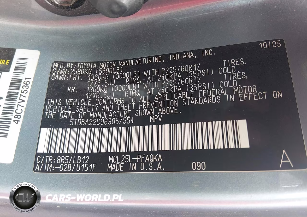 2006 Toyota Sienna Xle Limited VIN:5TDBA22C96S057554 - 9