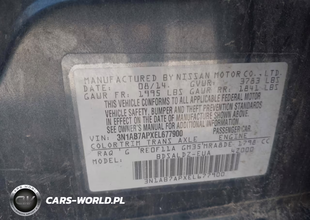 2014 Nissan Sentra Sv VIN:3N1AB7APXEL677900 - 9