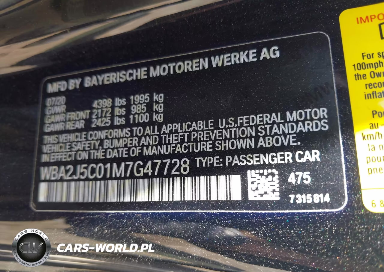 2021 BMW M240I VIN:WBA2J5C01M7G47728 - 9