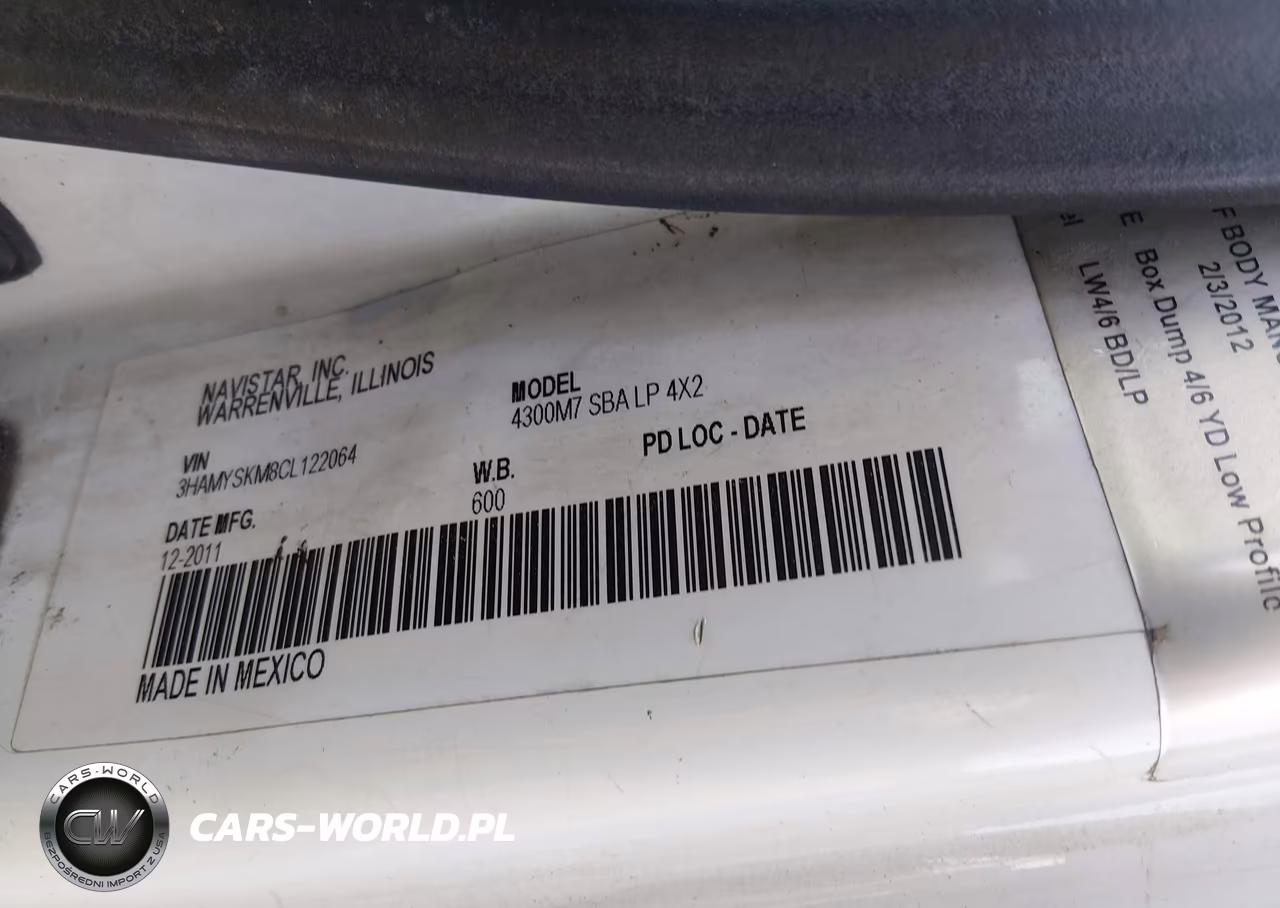 2012 International 4000 4300 Lp VIN:3HAMYSKM8CL122064 - 8