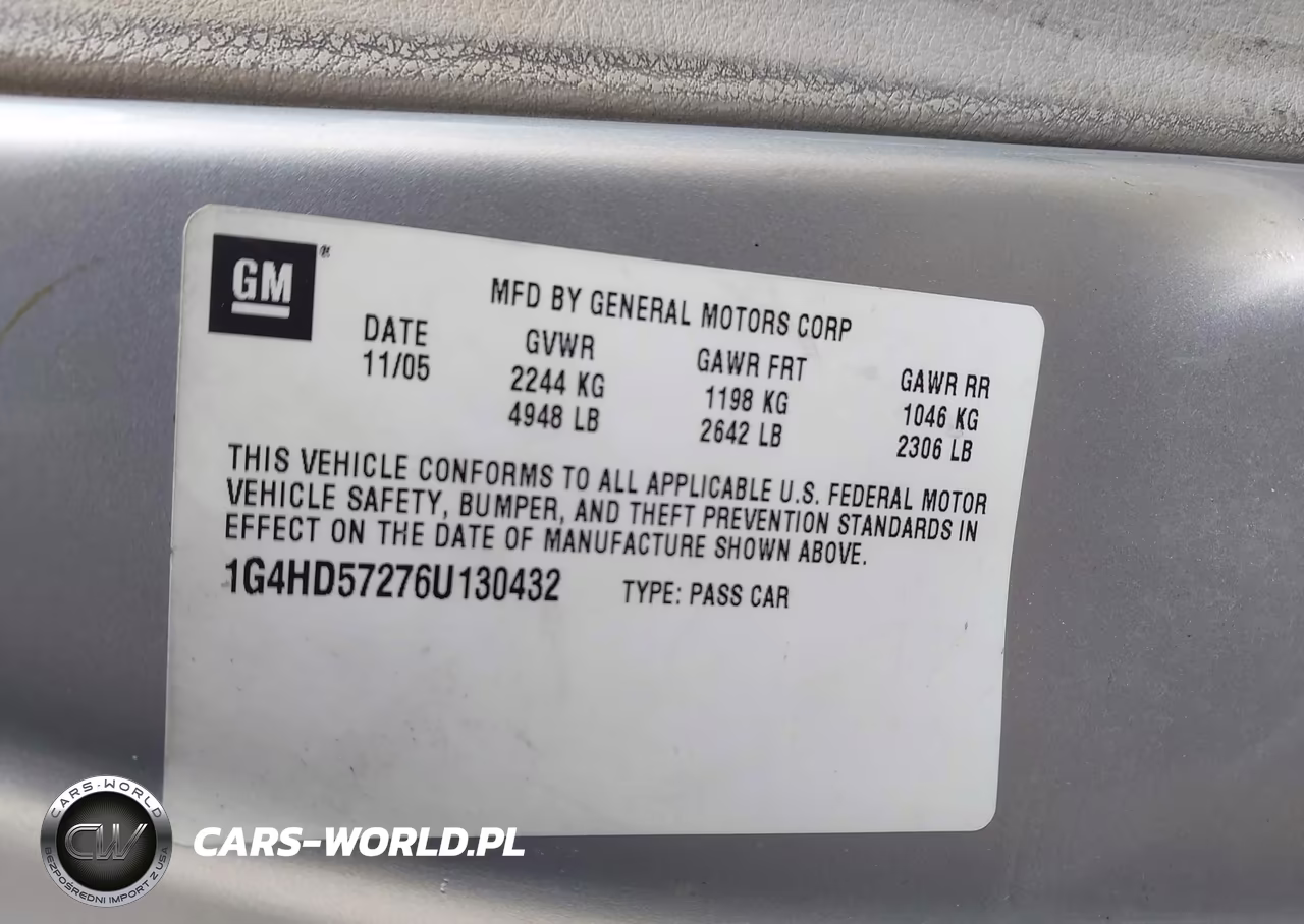 2006 Buick Lucerne Cxl VIN:1G4HD57276U130432 - 9