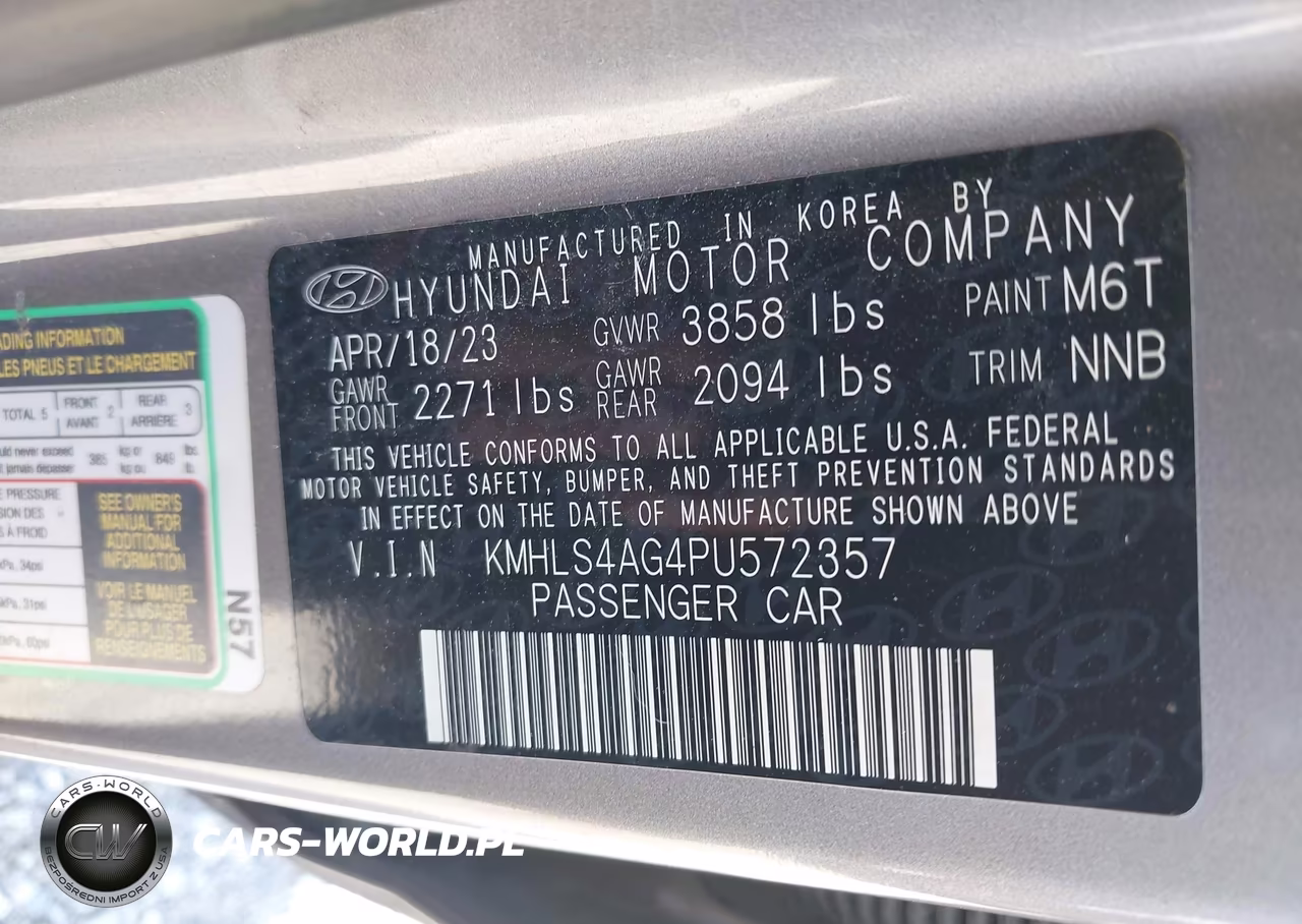 2023 Hyundai Elantra Sel VIN:KMHLS4AG4PU572357 - 9
