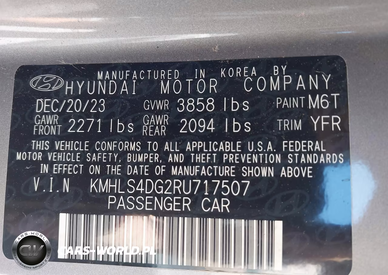 2024 Hyundai Elantra Sel VIN:KMHLS4DG2RU717507 - 9