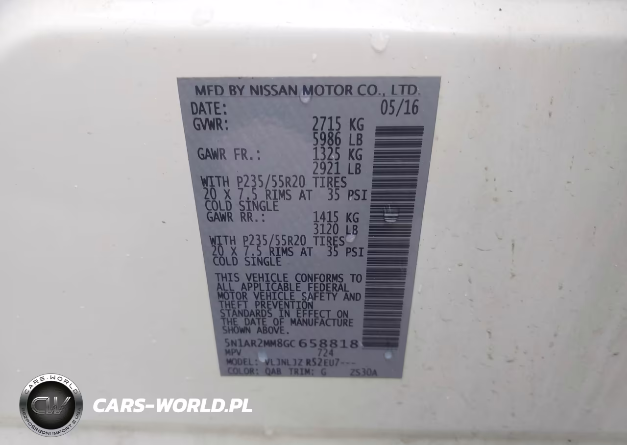2016 Nissan Pathfinder Platinum VIN:5N1AR2MM8GC658818 - 9