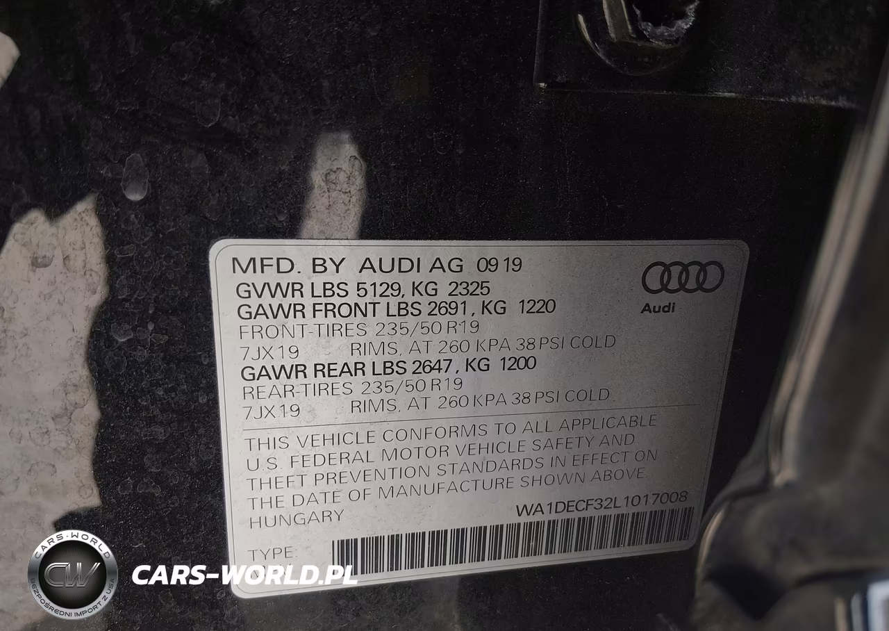 2020 Audi Q3 Premium 45 Tfsi S Line Quattro Tiptronic VIN:WA1DECF32L1017008 - 9