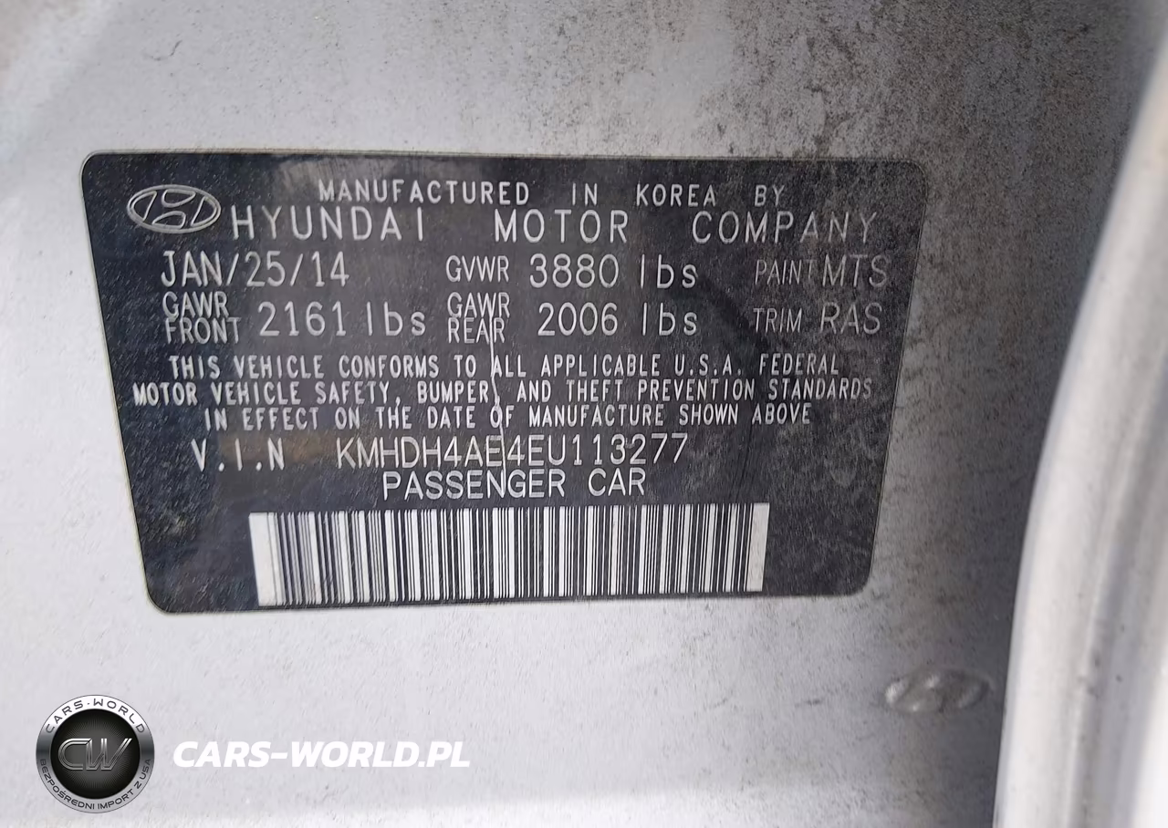 2014 Hyundai Elantra Limited VIN:KMHDH4AE4EU113277 - 9