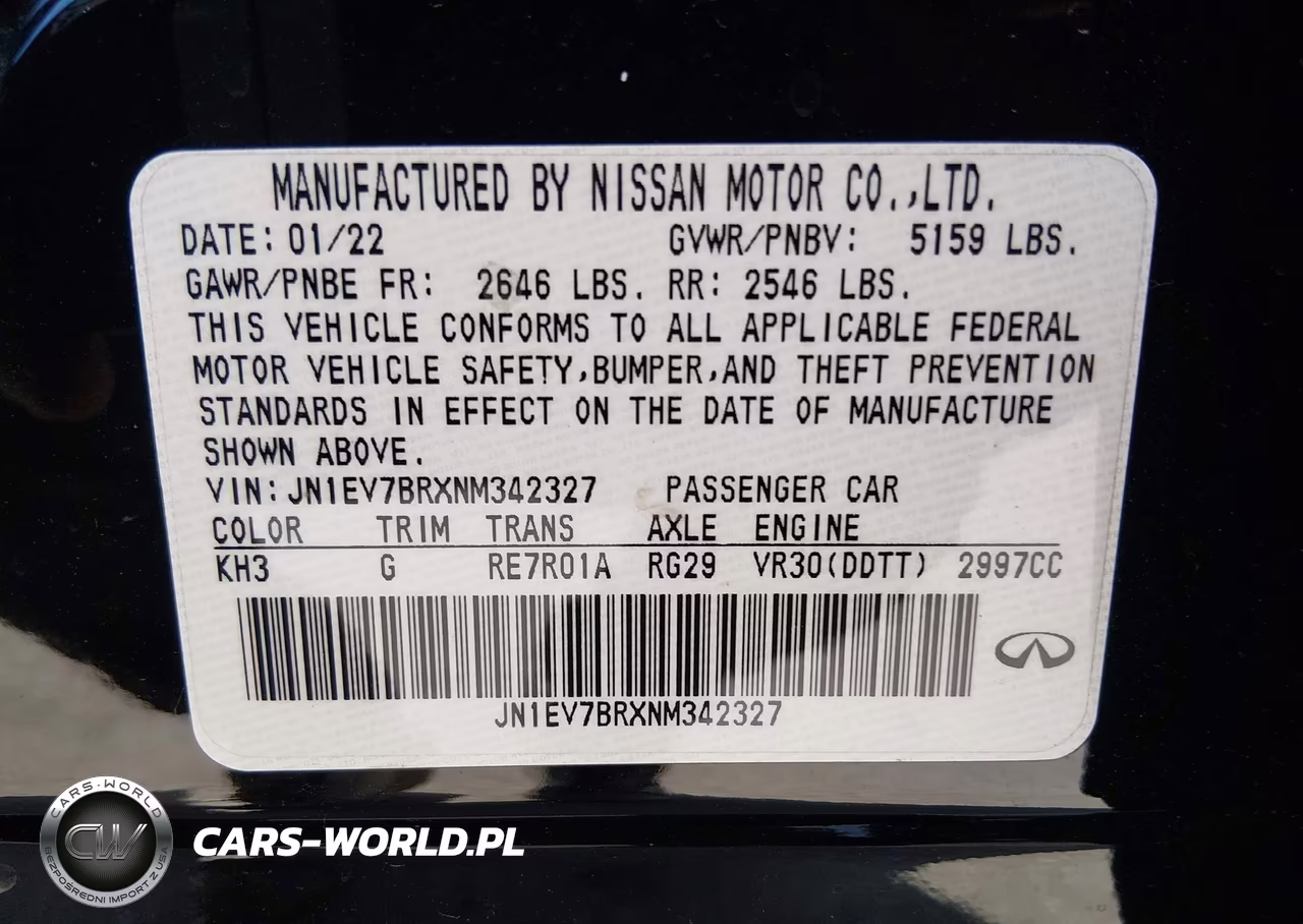 2022 Infiniti Q50 Luxe Awd VIN:JN1EV7BRXNM342327 - 9