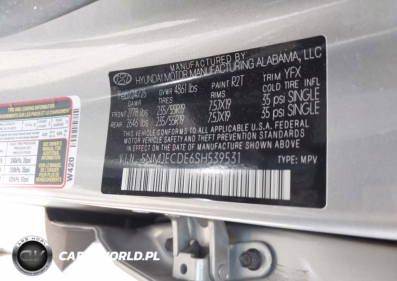 2025 Hyundai Tucson Limited VIN:5NMJECDE6SH539531 - 9
