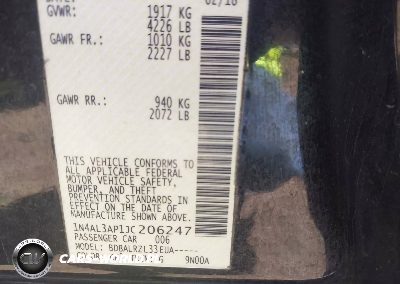 2018 Nissan Altima 2.5 Sl VIN:1N4AL3AP1JC206247 - 9