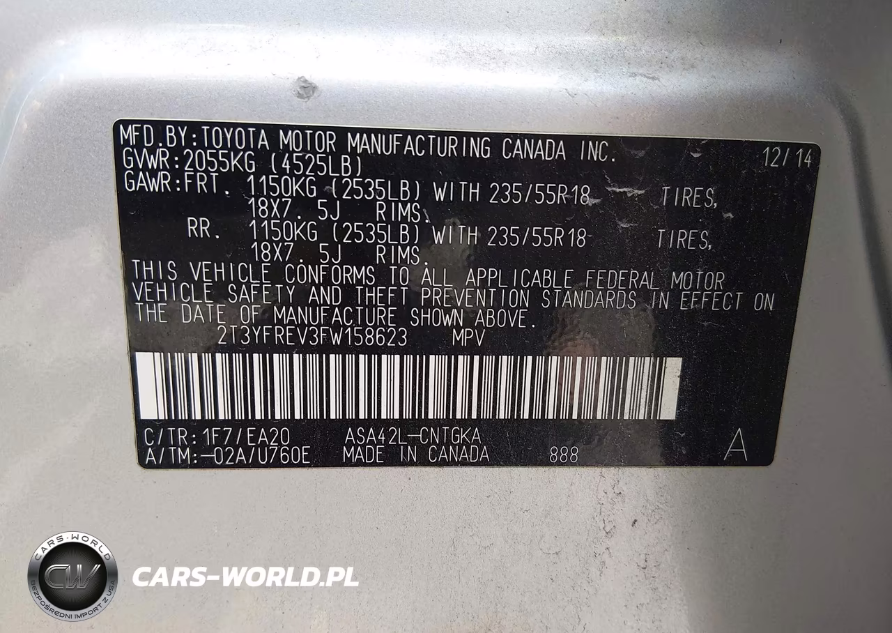 2015 Toyota Rav4 Limited VIN:2T3YFREV3FW158623 - 9