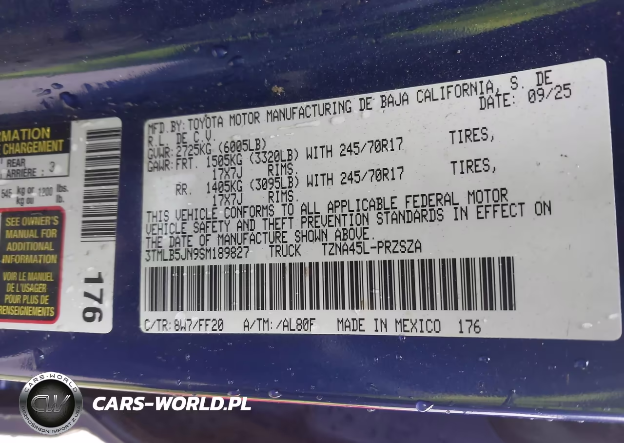 2025 Toyota Tacoma Sr5 VIN:3TMLB5JN9SM189827 - 9
