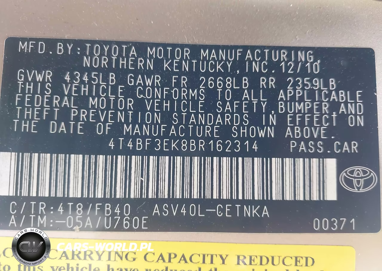 2011 Toyota Camry Le VIN:4T4BF3EK8BR162314 - 9