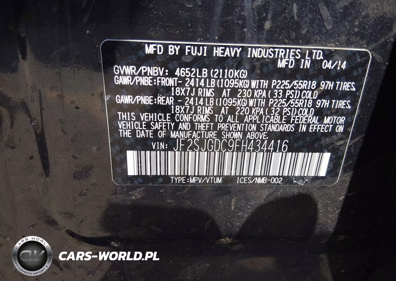 2015 Subaru Forester 2.0Xt Premium VIN:JF2SJGDC9FH434416 - 9