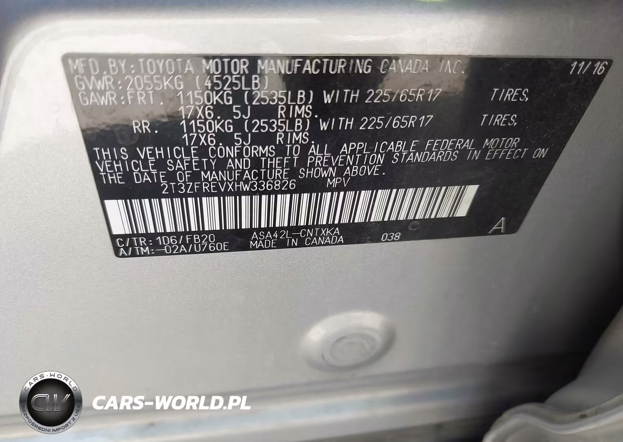 2017 Toyota Rav4 Le VIN:2T3ZFREVXHW336826 - 9