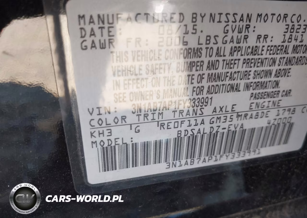 2015 Nissan Sentra Sv VIN:3N1AB7AP1FY333991 - 9