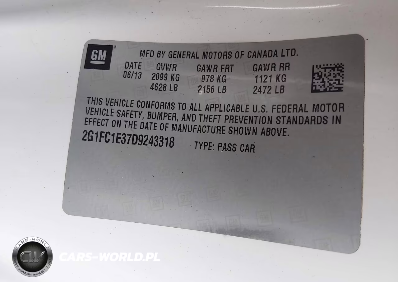 2013 Chevrolet Camaro 2Lt VIN:2G1FC1E37D9243318 - 9