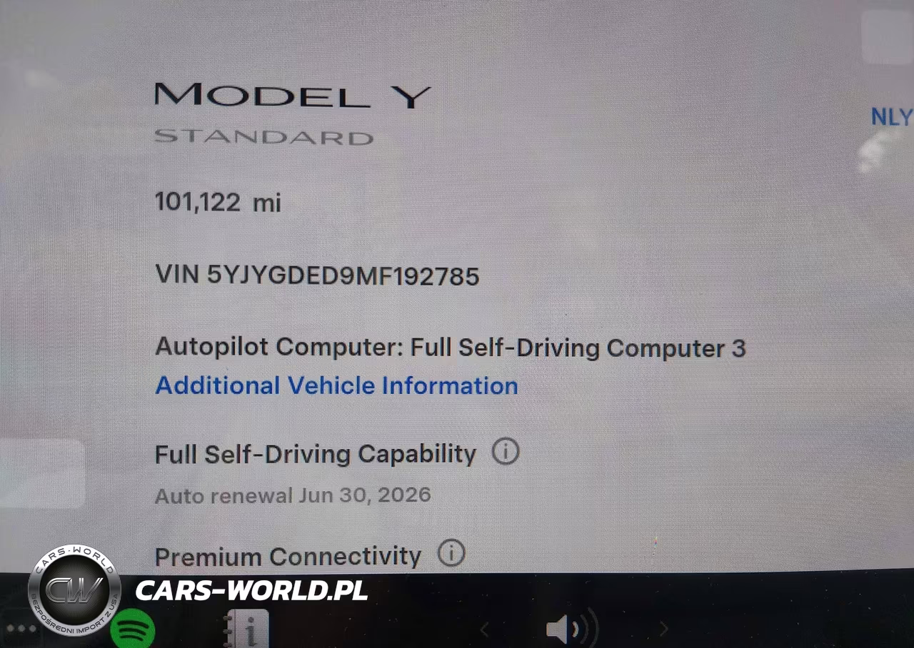 2021 Tesla Model Y Standard Range Rear-Wheel Drive VIN:5YJYGDED9MF192785 - 15