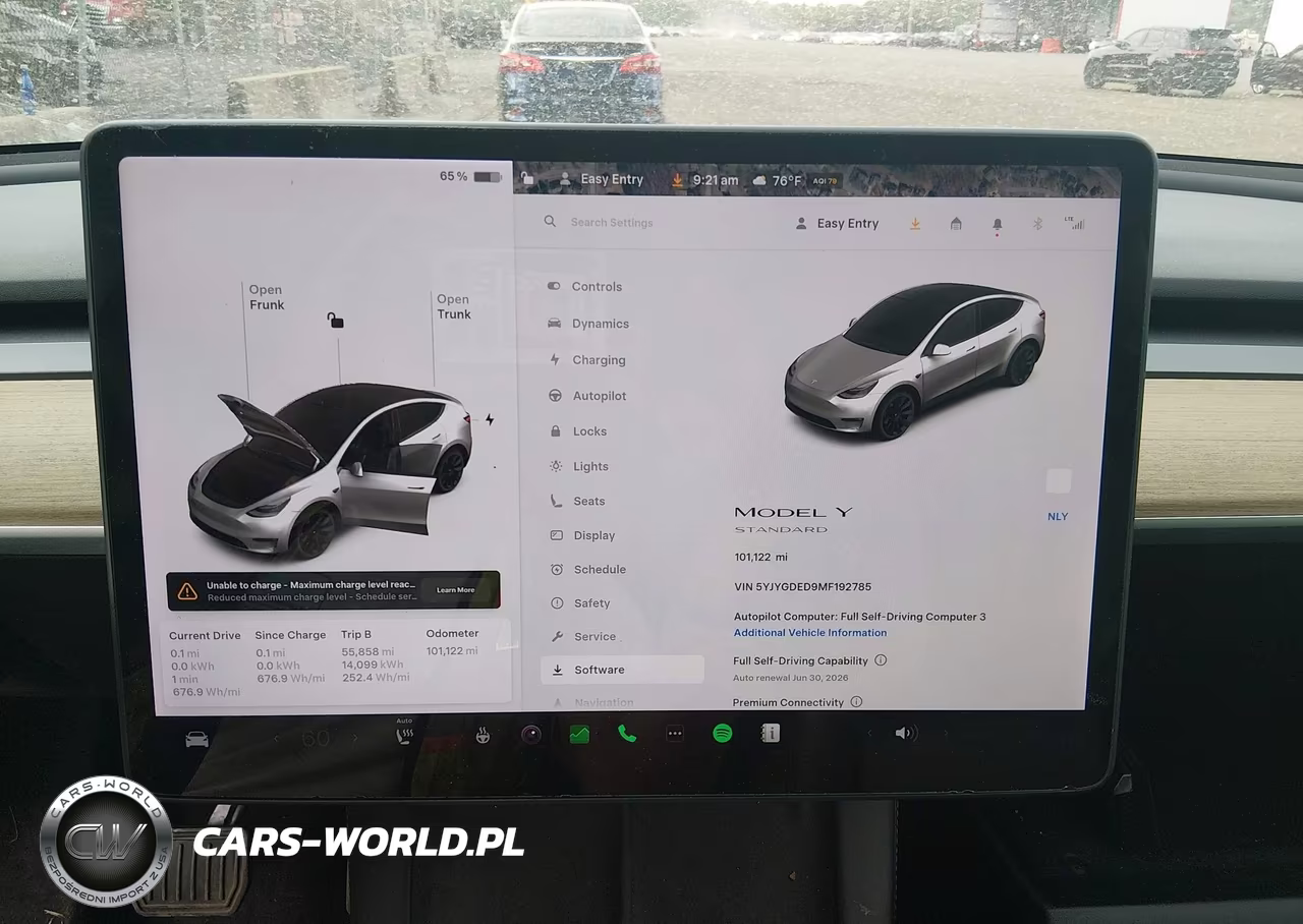 2021 Tesla Model Y Standard Range Rear-Wheel Drive VIN:5YJYGDED9MF192785 - 18