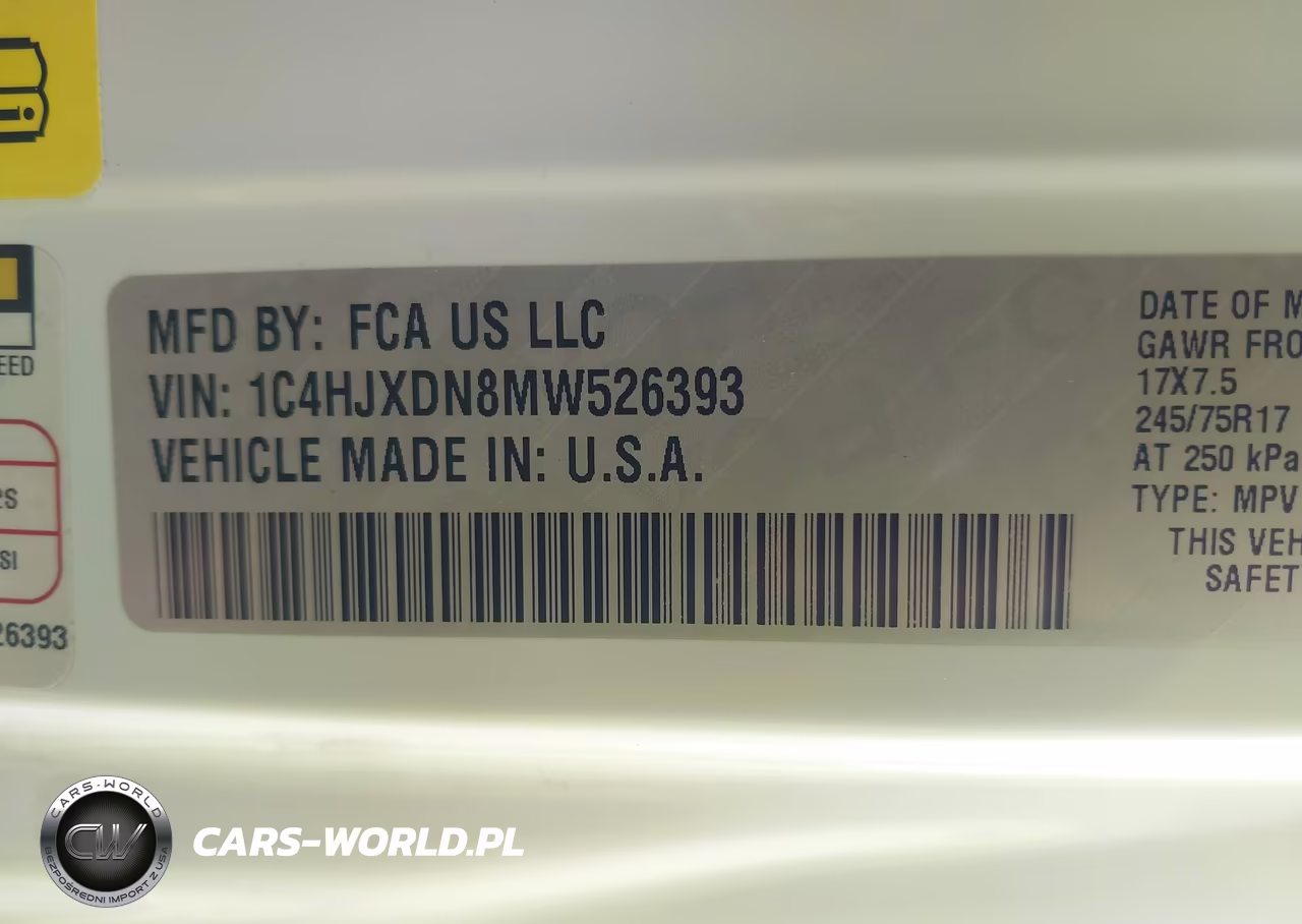 2021 Jeep Wrangler Unlimited Sport 4X4 VIN:1C4HJXDN8MW526393 - 9
