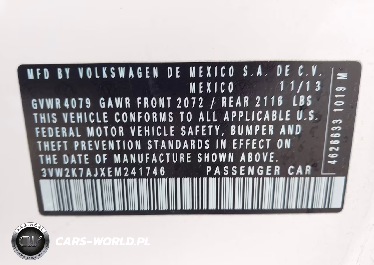 2014 Volkswagen Jetta 2.0L S VIN:3VW2K7AJXEM241746 - 9