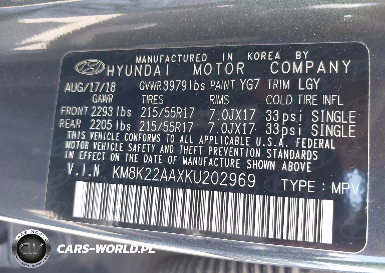 2019 Hyundai Kona Sel VIN:KM8K22AAXKU202969 - 9