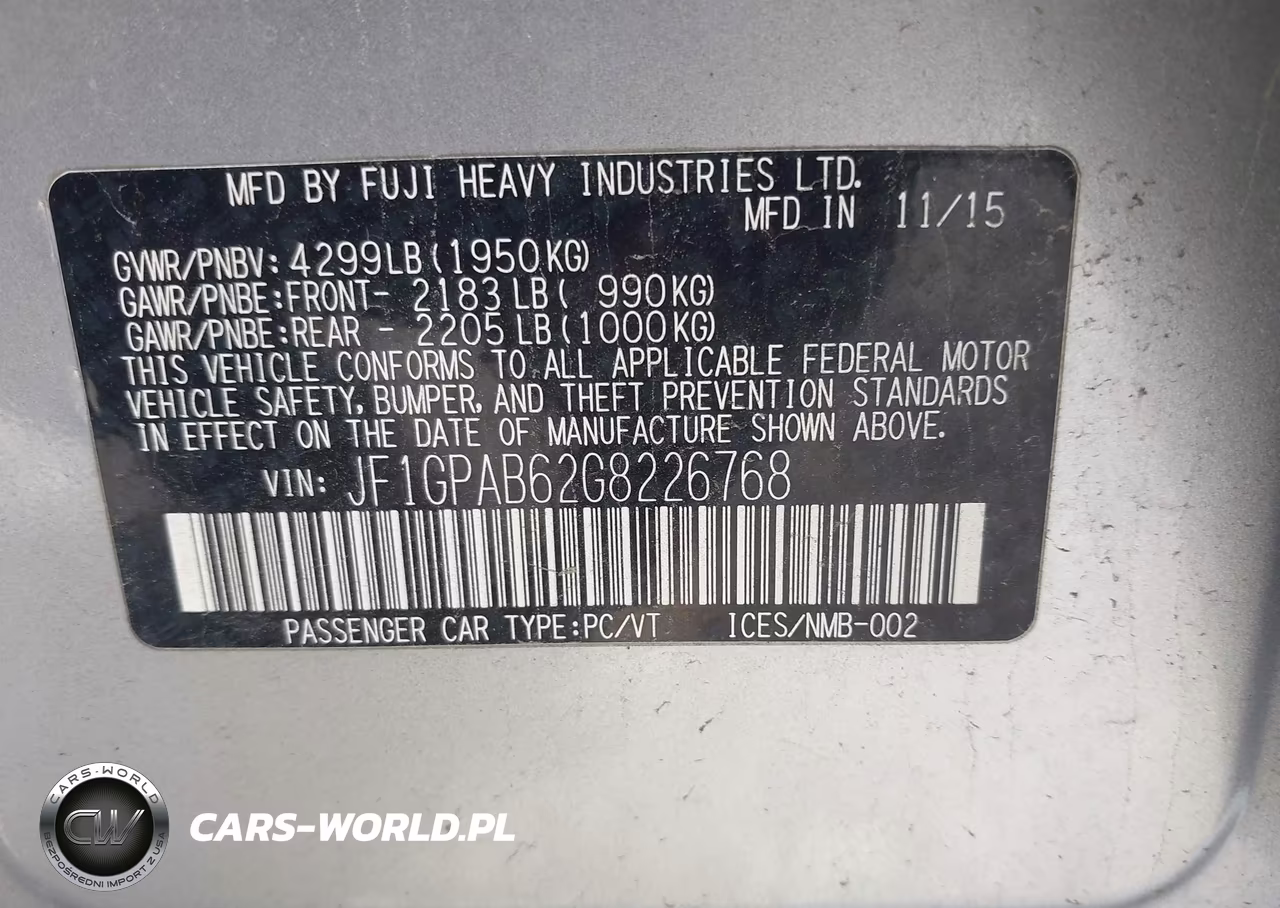 2016 Subaru Impreza 2.0I Premium VIN:JF1GPAB62G8226768 - 9