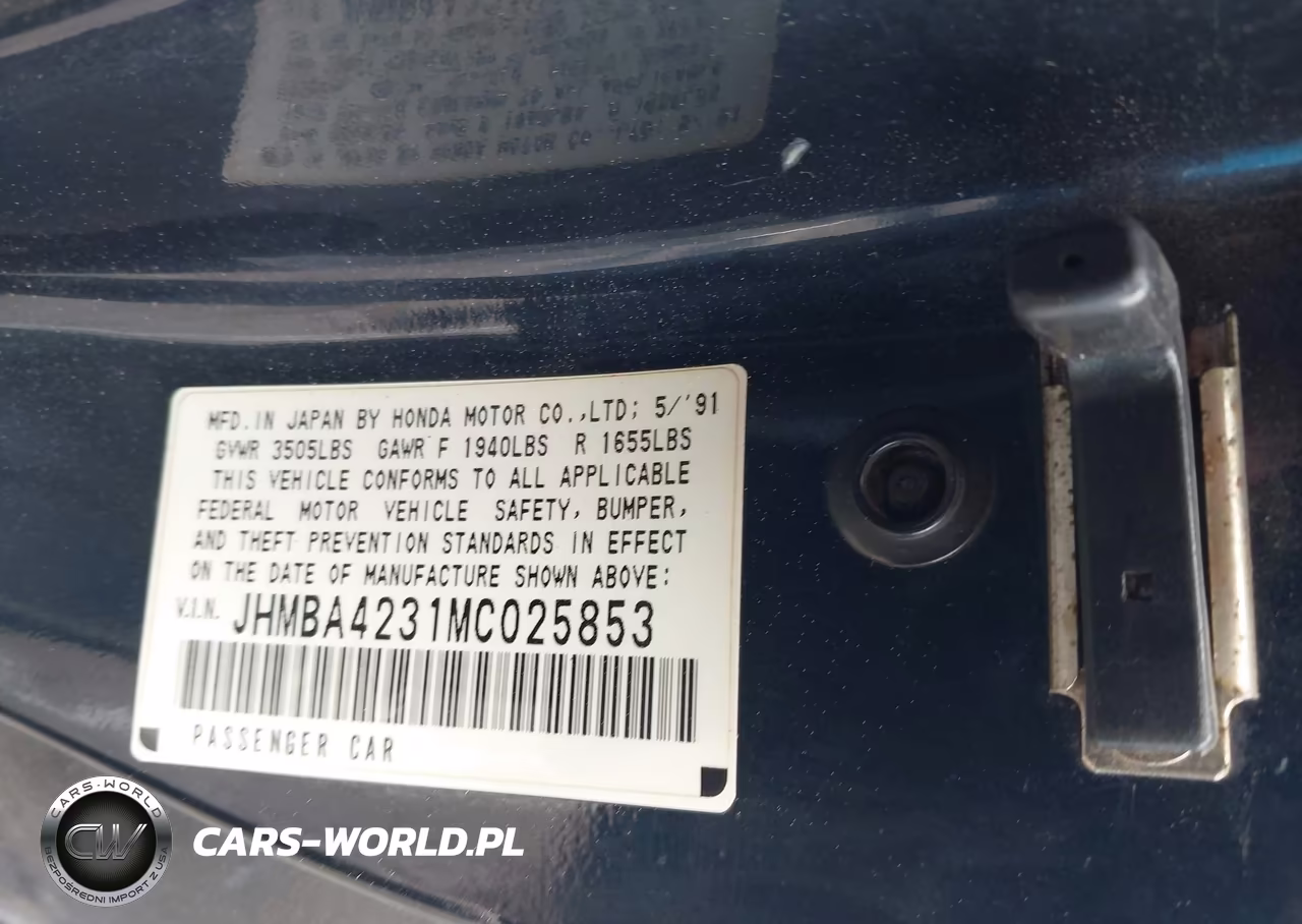 1991 Honda Prelude Si VIN:JHMBA4231MC025853 - 9