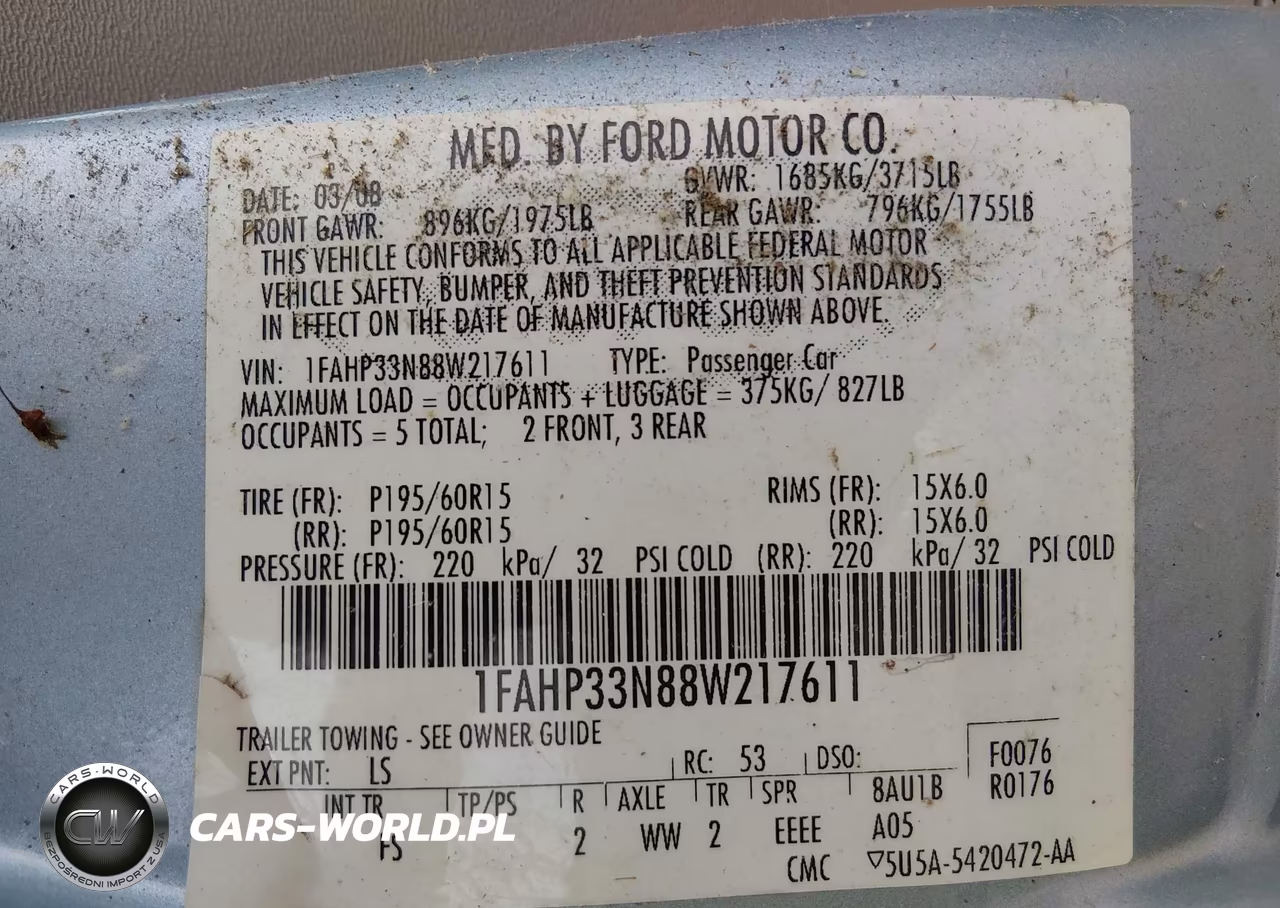 2008 Ford Focus Se-Ses VIN:1FAHP33N88W217611 - 9