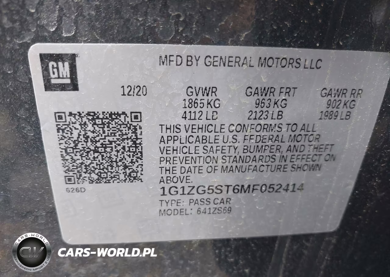 2021 Chevrolet Malibu Fwd Rs VIN:1G1ZG5ST6MF052414 - 9