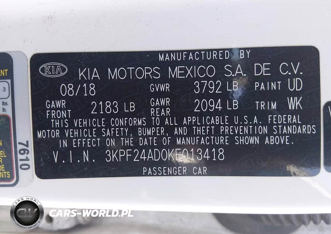 2019 Kia Forte Lxs VIN:3KPF24AD0KE013418 - 9