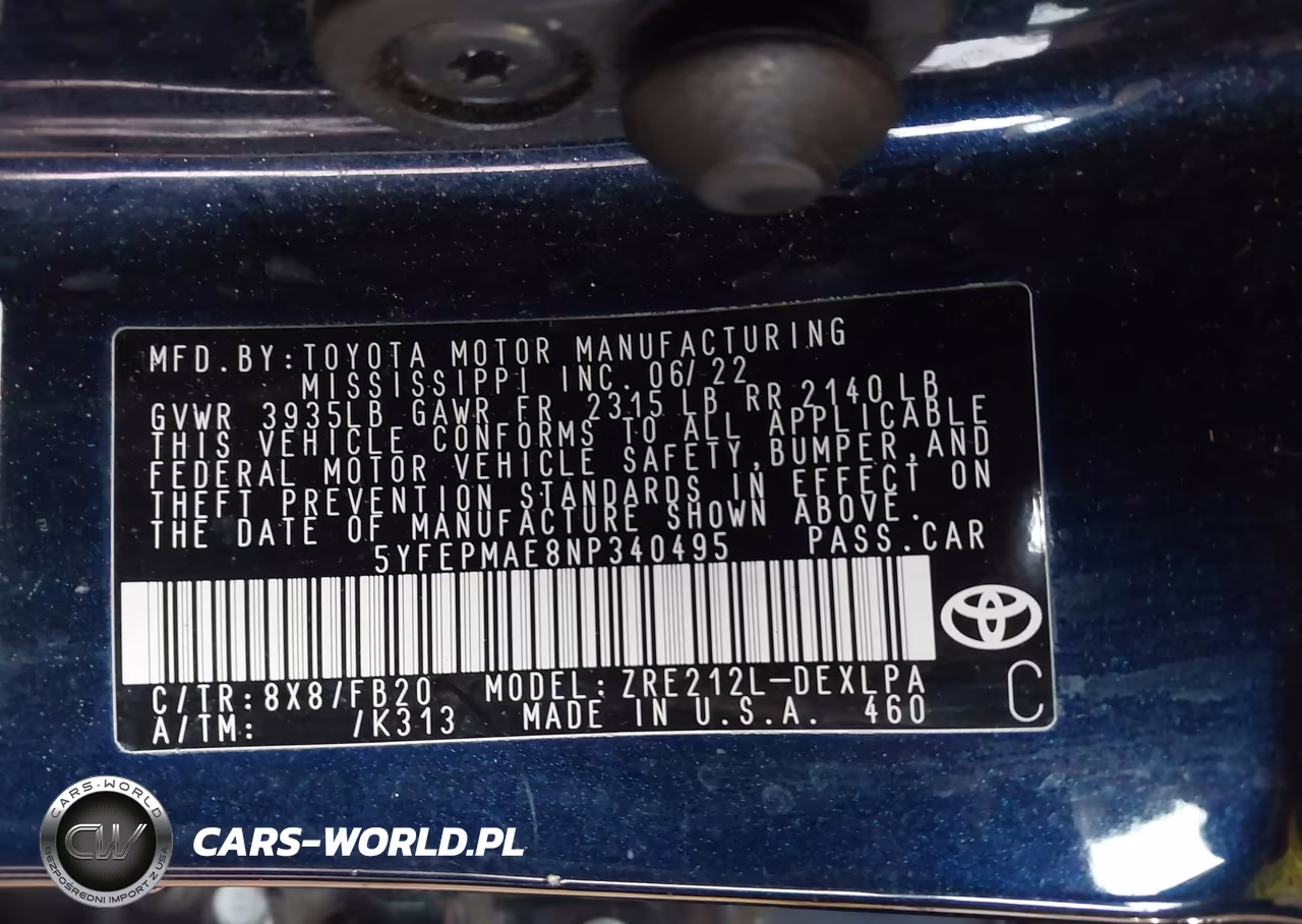 2022 Toyota Corolla Le VIN:5YFEPMAE8NP340495 - 9