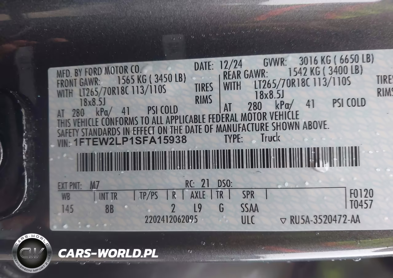 2025 Ford F-150 Stx VIN:1FTEW2LP1SFA15938 - 9