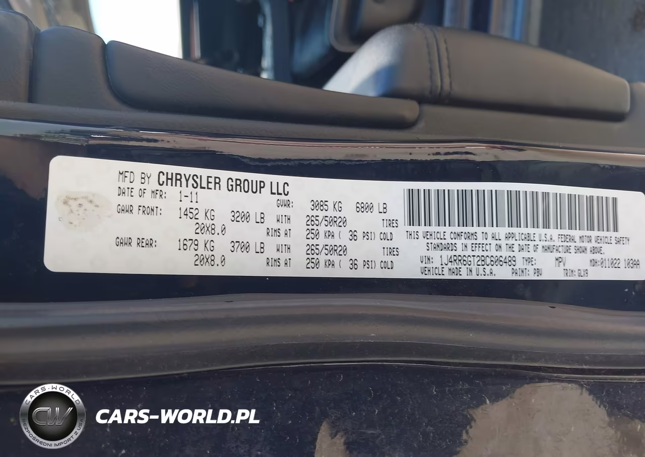2011 Jeep Grand Cherokee Overland VIN:1J4RR6GT2BC606489 - 9