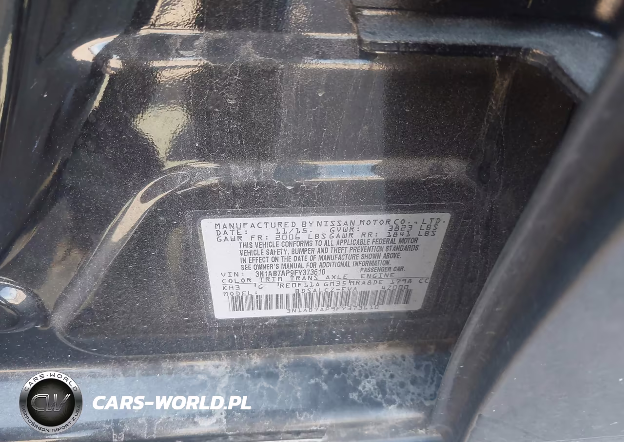 2015 Nissan Sentra S VIN:3N1AB7AP9FY373610 - 9