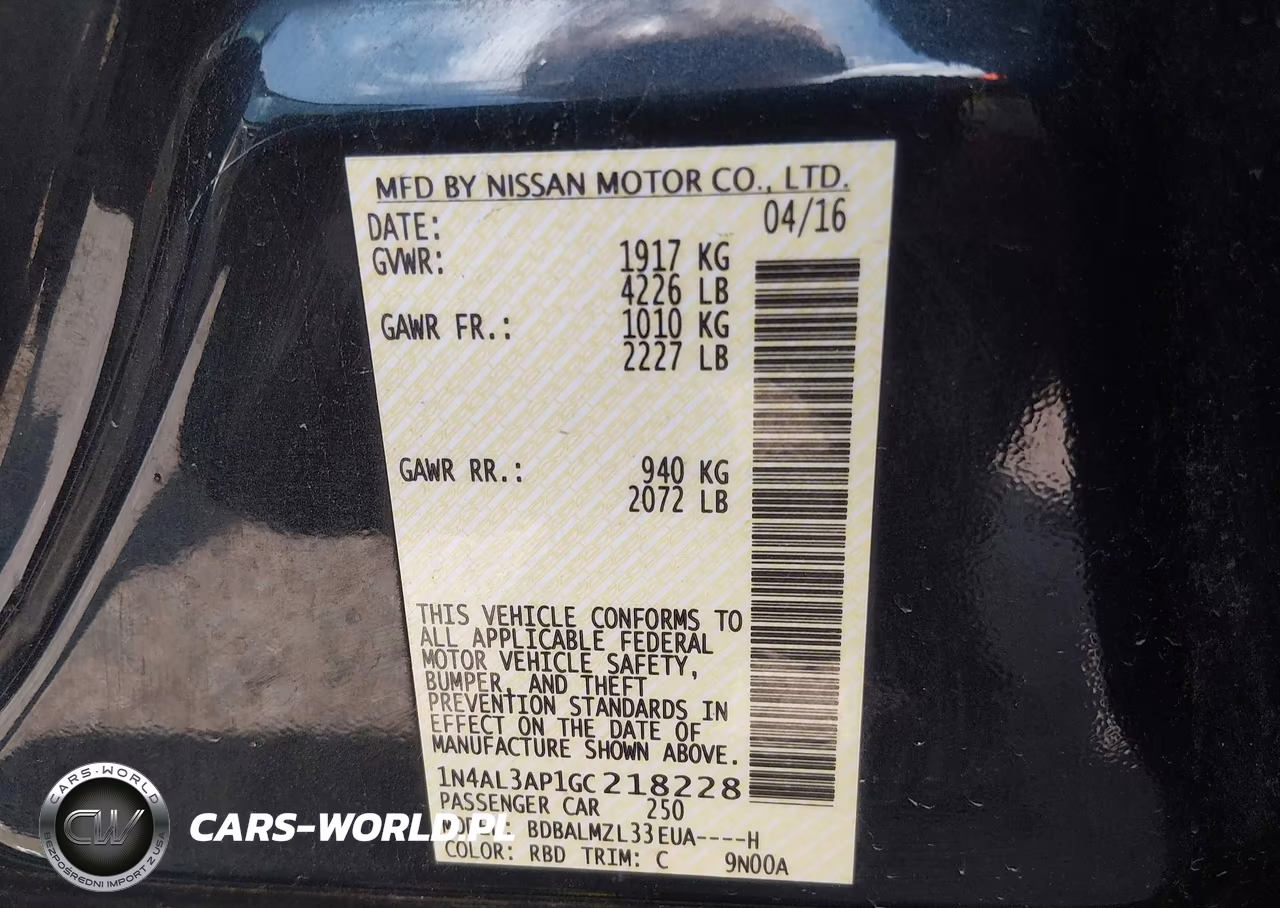 2016 Nissan Altima 2.5 Sv VIN:1N4AL3AP1GC218228 - 9