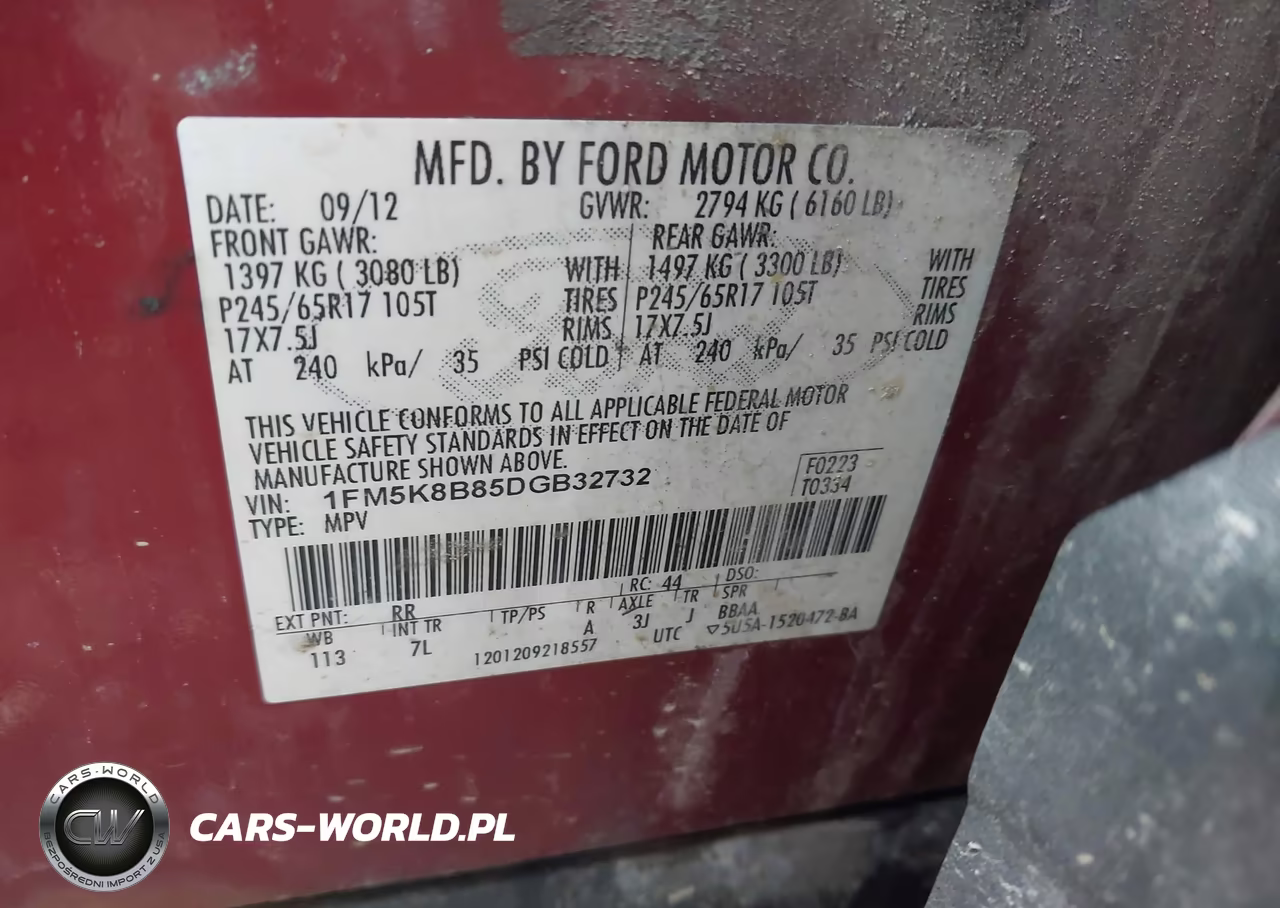 2013 Ford Explorer VIN:1FM5K8B85DGB32732 - 9